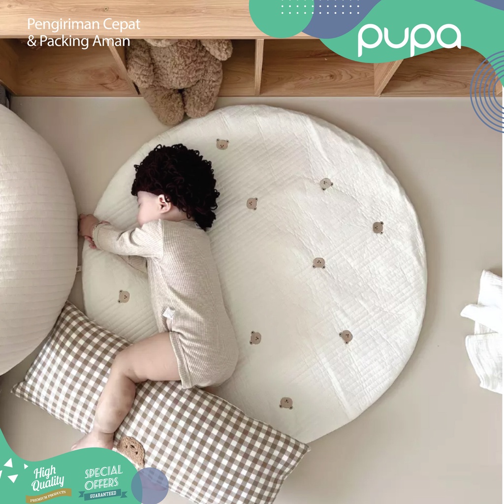 Baby Mattress Play Mat Embroidery Bear Playmat Matras Karpet Bayi 88CM