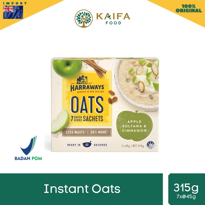 

✿ BISA COD✿ HARRAWAYS INSTANT OATS 315gr - APPLE SULTANA