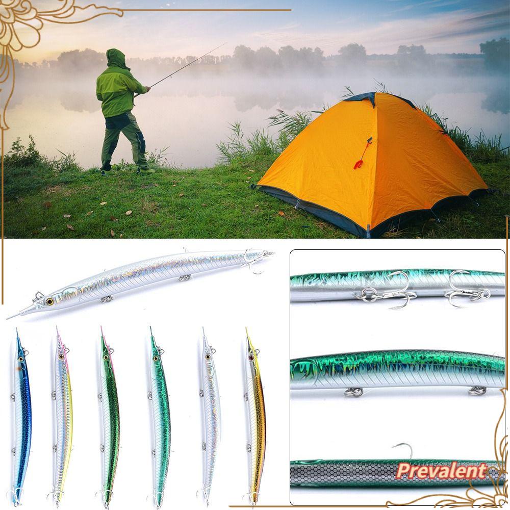 Preva Umpan Ikan Kecil Tenggelam Tembakan Panjang Crankbaits Bergaris bass Minnow Lures