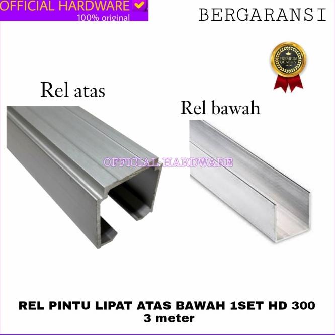 Paket Componen Pintu Lipat 3Meter Rel Roda Pintu Lipat 1Set Lengkap