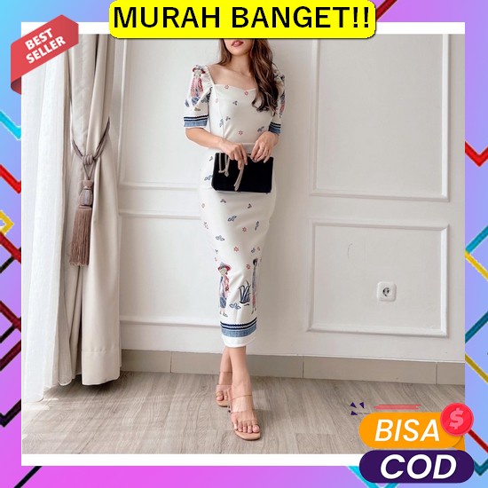 Ss A2832/A2833 Dress Batik Flower Birds Katun Street Halus Herfit Po Rere Orang Bodycone 9016 / Pas 