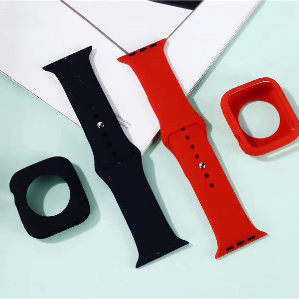 Tali strap watch silicone soft case + band case 2in1 app smartwatch 42mm 44mm tali plus casing