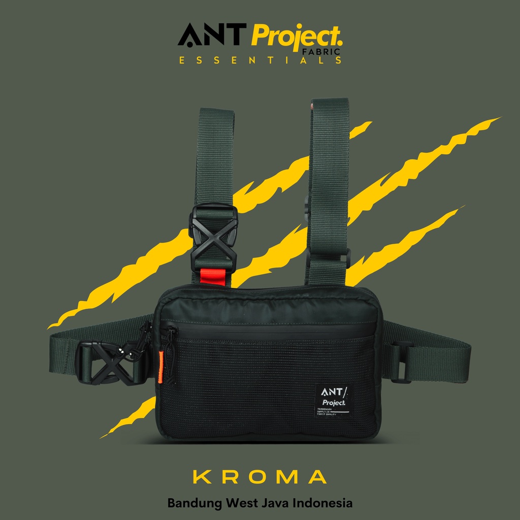 ANT PROJECT - Tas Dada Medium Tactical KROMA Olive Comb - Chest Bag Waterfroop