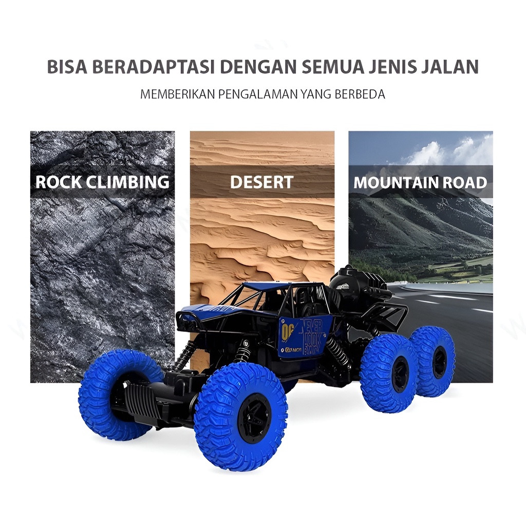 Mobil Remote Control Cross Country | Mainan Anak Laki Laki 3-4-5-6-7 Tahun | RC Great Climbling Car Spray | Kado Ulang Tahun Anak Cowok Mobil Mobilan