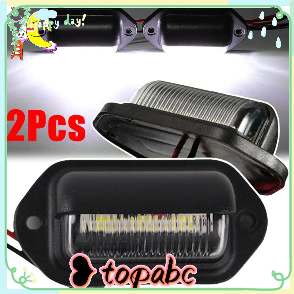 Top 2PCS Lampu Angka Lisensi Tahan Lama Universal 6lampu Mobil LED