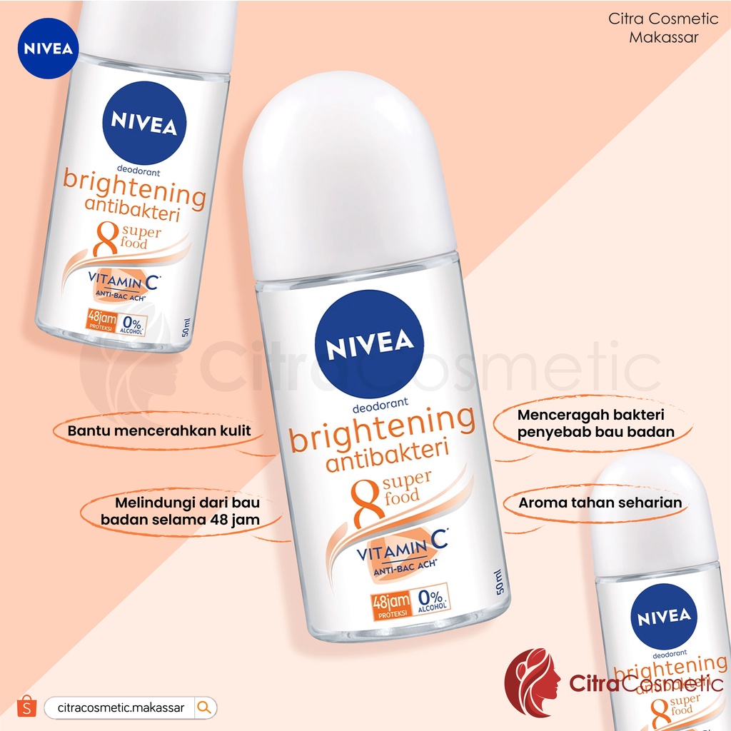 Nivea Brightening Antibakteri 8 Superfood Deodorant 50 Ml