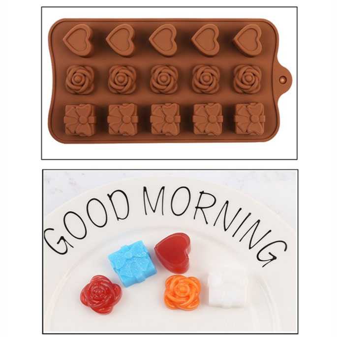 ( 100% BARANG ORI ) AILEHOPY Cetakan Coklat Es Batu Ice Cube Tray Mold Model Love - DU997