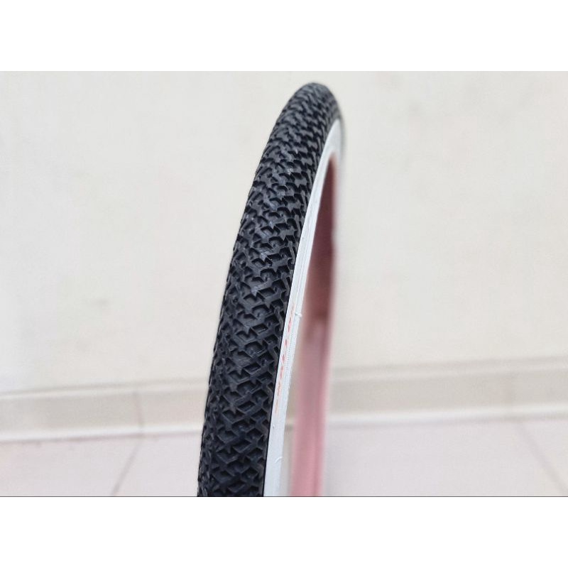 BAN LUAR SWALLOW DELI TIRE BMX 20 INCH MINI SEPEDA LIPAT UKURAN SIZE 20 X 1.75 HITAM PUTIH white