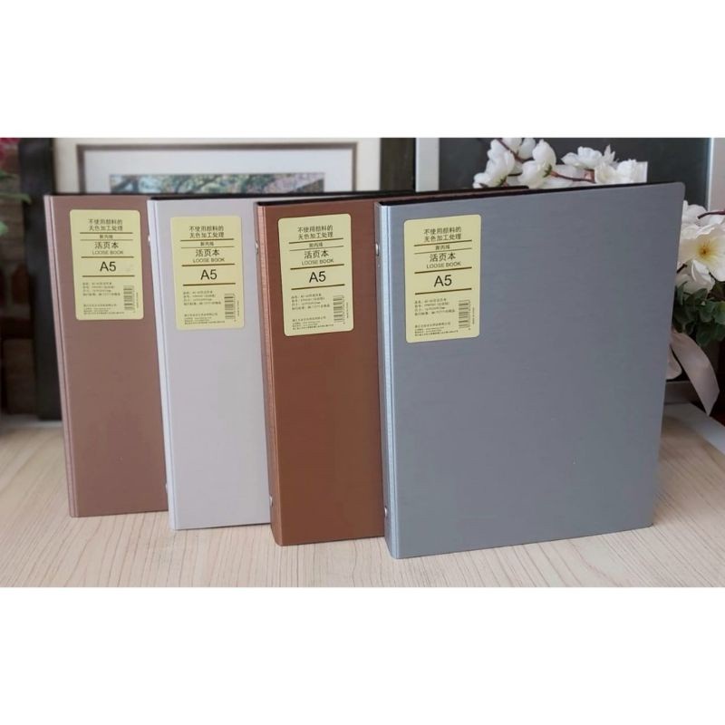 

Map Binder Wengu A5 Ring Plastik 20 Buku Note Kampus Hard Cover Polos