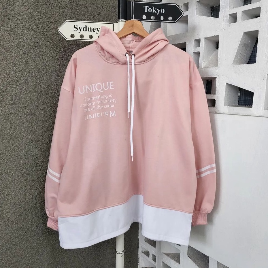 Unique Hoodie Sweater Hoodie Unisex Gaya Santai Simple