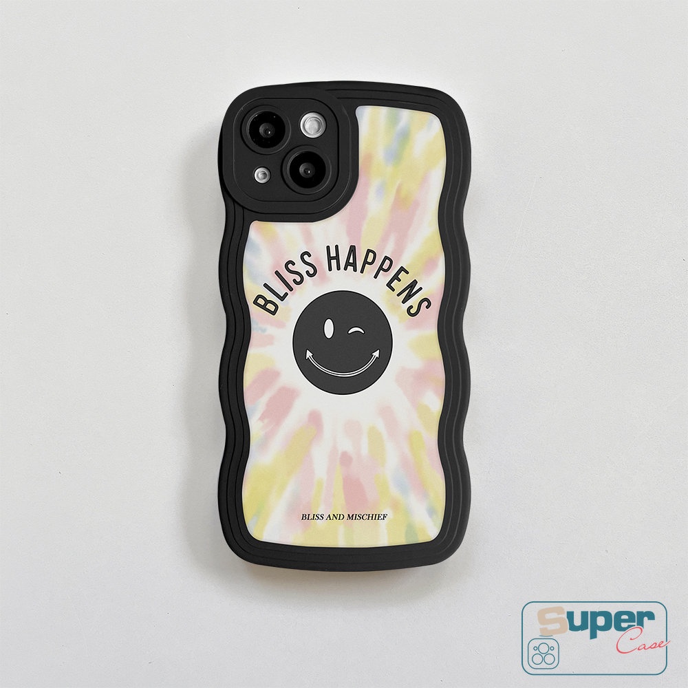 Case Untuk Realme C33 C55 C30 C35 C15 C25s C12 C25Y C25 C21Y C11 9i 8i 8 8pro 9 5 6i 5i 9pro+7 7i C3 C1 C20A C20 Gradasi Warna Warni Love Hati Rainbow Lucu Smiley Lembut Bergelombang Edge Case