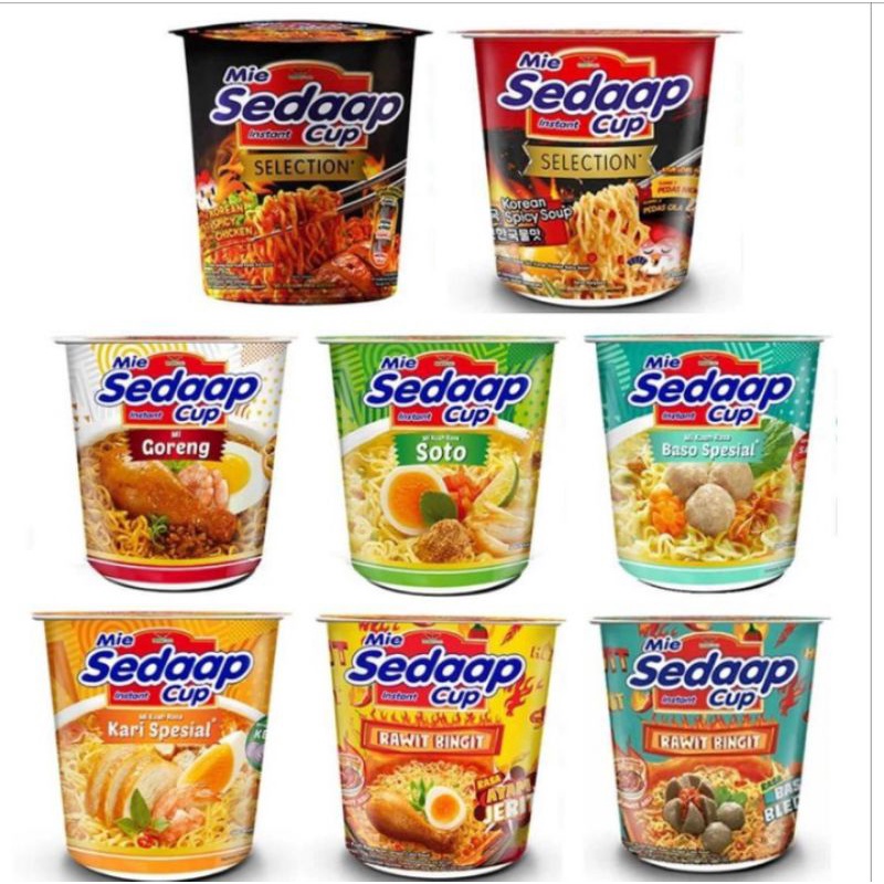 

Mie Sedaap Sedap Cup Soto / Selection / Goreng / Kari