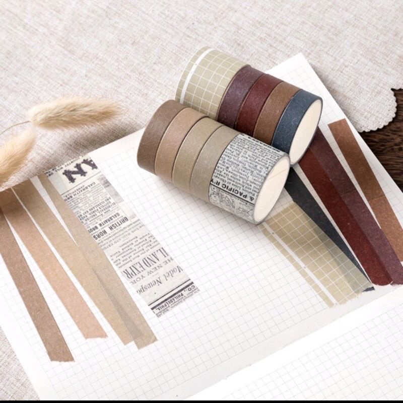 

WASHITAPE AESTHETIC VINTAGE DECORATION FOR YOUR JOURNAL BOOK