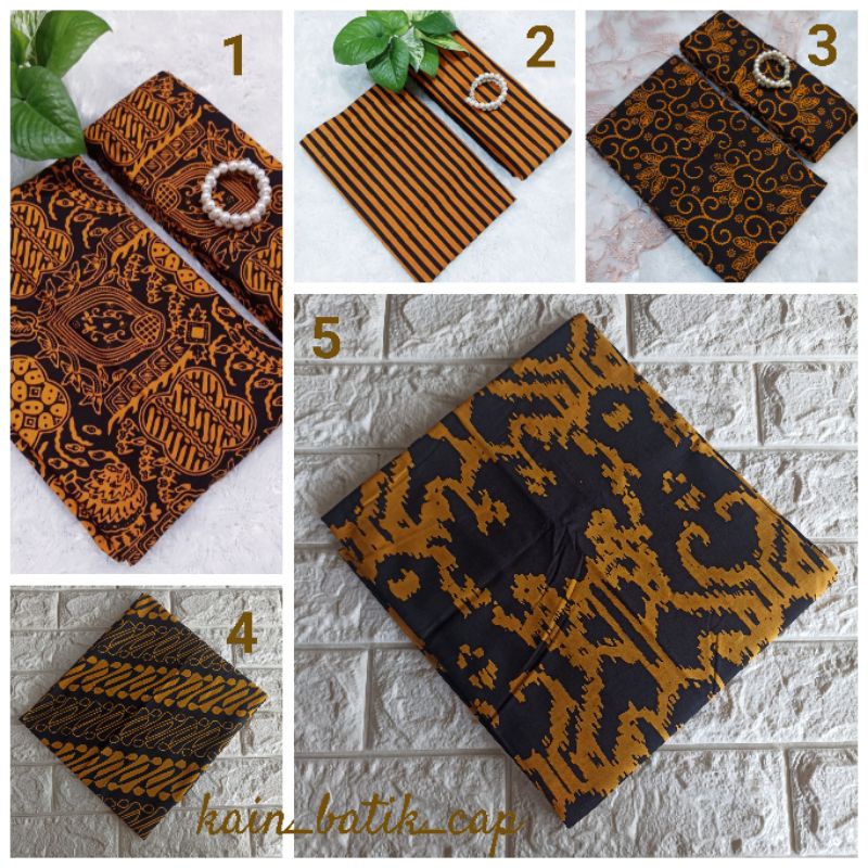 Kain Batik Kuning Hitam Bahan Batik Kuning Hitam Kain Batik Cap Kuning Hitam Kain Batik Garutan Kain