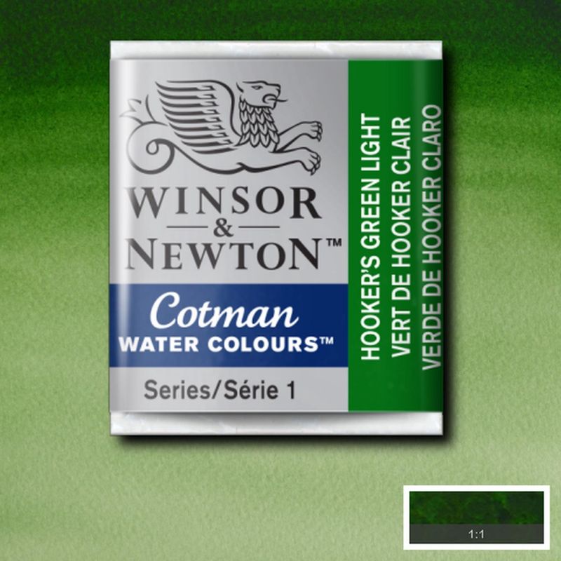 

COTMAN WATERCOLOUR HALF PAN HOOKER'S GREEN LIGHT WINSOR & NEWTON