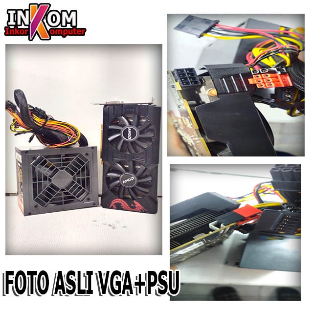 VGA Card Plus Psu Power Supply 500W 600W 500 WATT 600 WATT