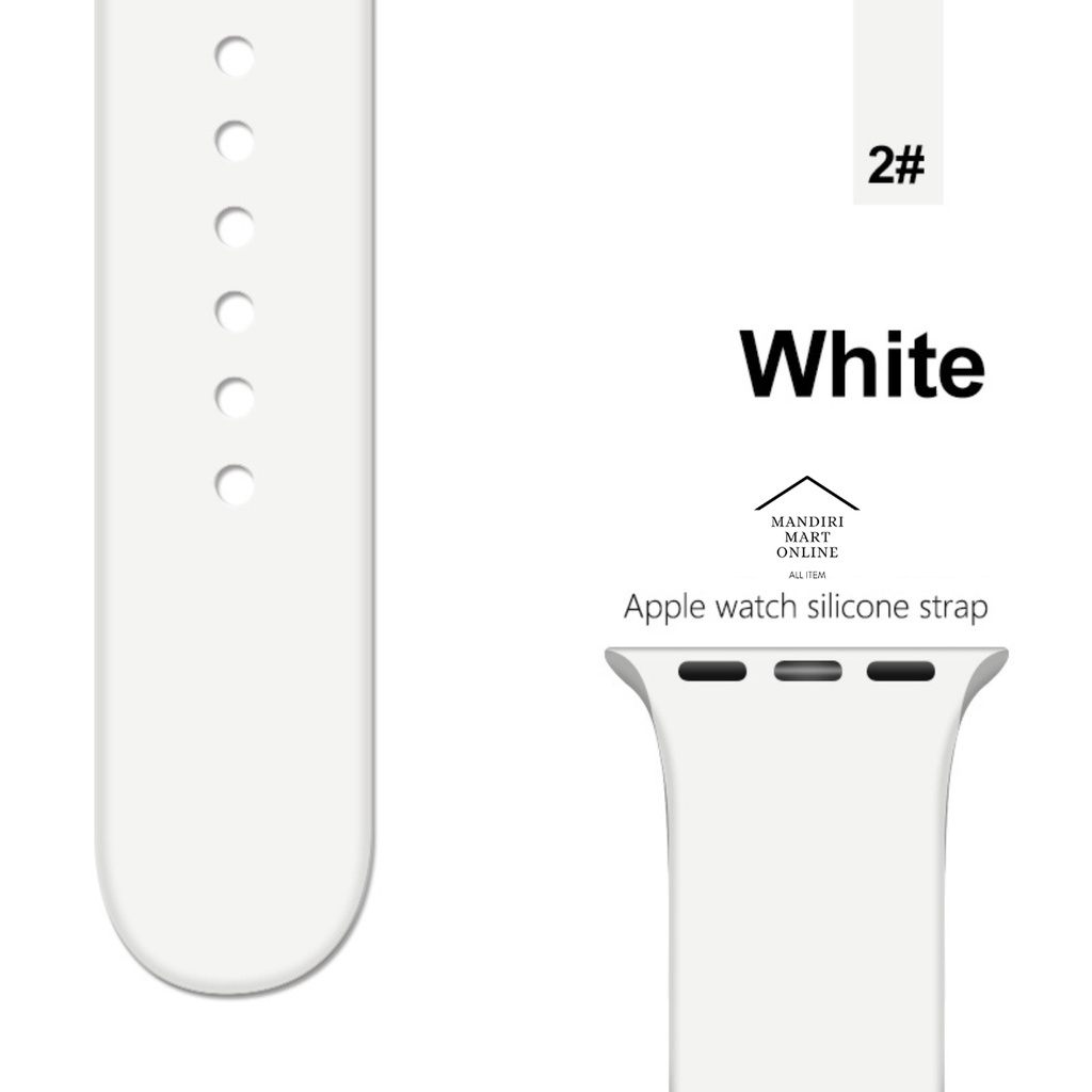 [DGS] Strap Apple Watch Smart Watch Tali Jam Pintar Sport Band Silicone Rubber 38mm 40mm 42mm 44mm 45mm SERIES 1 2 3 4 5 6 7 8