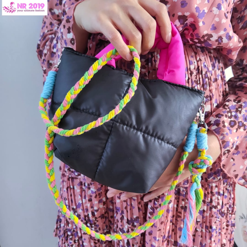 FLORA DELLE | GRATIS MACRAME STRAP BAG DAN CHARM | TASAWANITA TERBARU | PUFFY BAG | GOODQWALITY