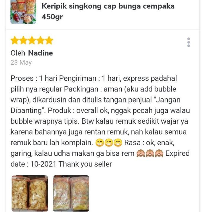 

Ready stock✥ Keripik singkong cap bunga cempaka 450gr 73