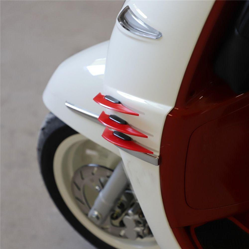 Wonder 1pasang Motor Front Fairing Fashion Spoiler Sayap Retrofit Decor Sticker Dekorasi Motor