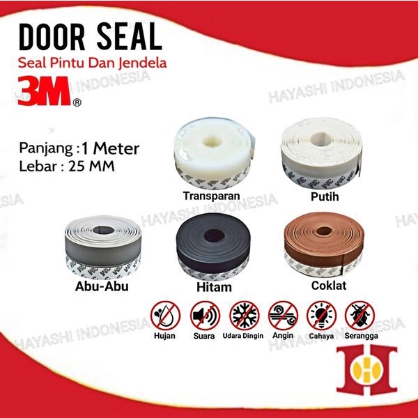 Door Seal Original 3M Penutup Lubang Celah Pintu Jendela - 5m