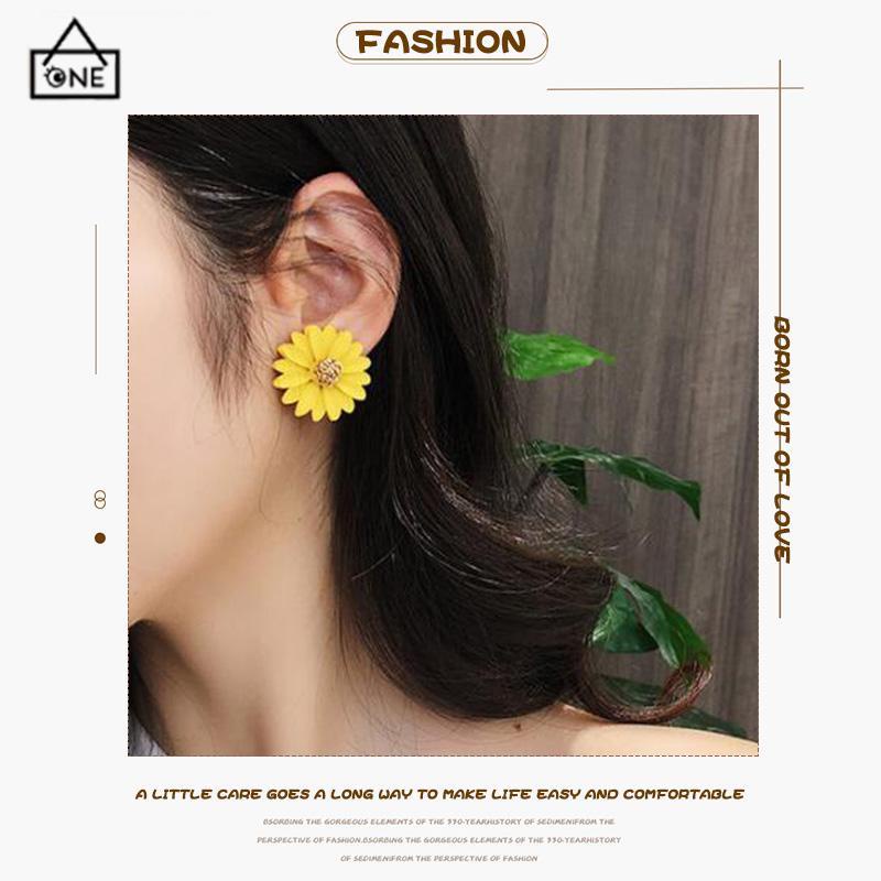 COD❤️Anting Bunga Matahari Daisy Krisan Korea Fashion Sederhana Gaya Untuk Wanita-A.one