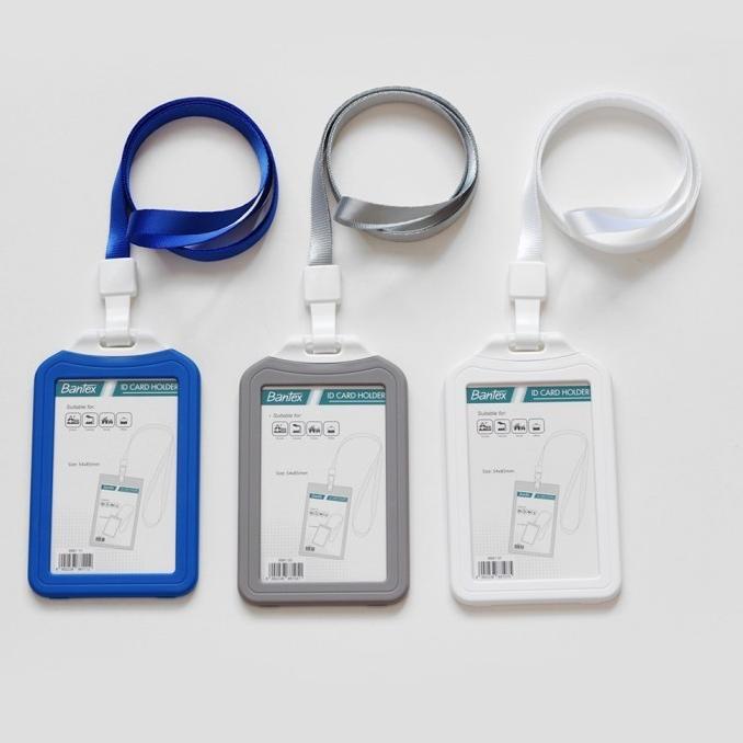 

[T-J9J-♫♪] [Zada] Bantex Dual Side ID Card Holder Lanyard Portrait #8881_proses cepat