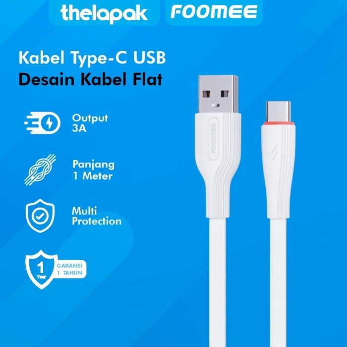 Trend-Kabel Type-C USB Foomee FD100-C Cable Fast Charging 2.4A Tranfer Data