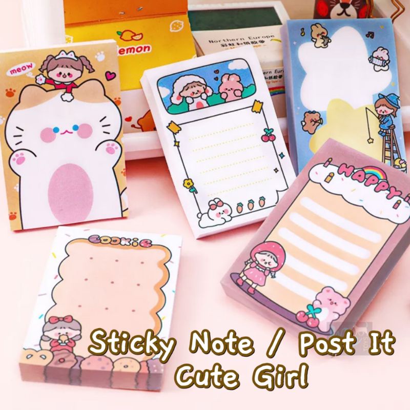 

Sticky Note / Memo Tempel/ Kertas Catatan Motif Cute Girl 1