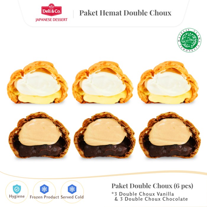 

Paket Hemat Deli & Co Double Choux Cream Vanilla & Chocolate