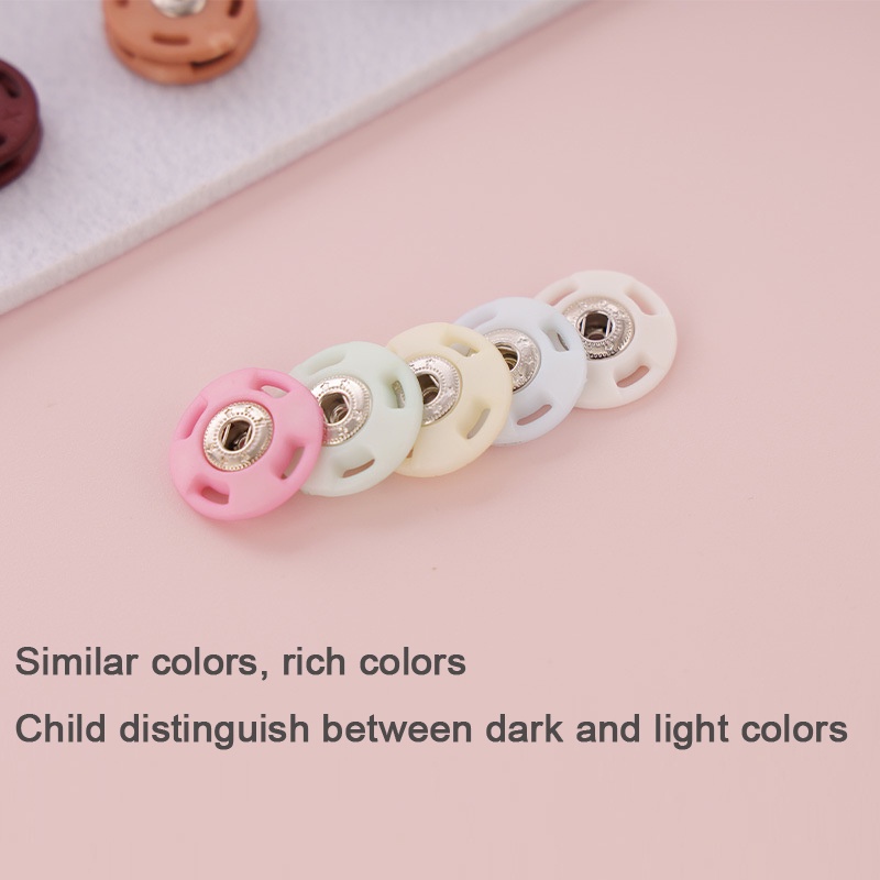 Montessori Snap Button Color Match Mainan Korek Mata Tangan Koordinasi Snap Fastener Halus Motor Game Mainan Edukasi Dini