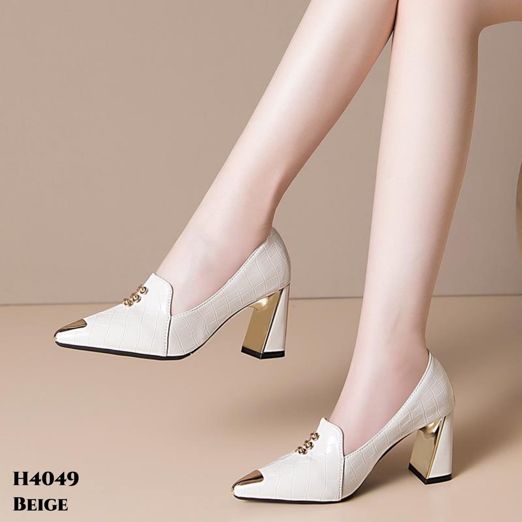 WYN SEPATU HEELS PLATFORM MULES FASHION KOREA H4049