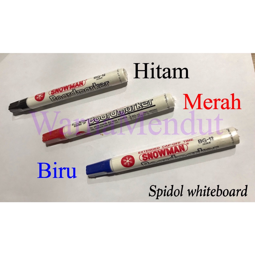 

Spidol Snowman Boardmarker Whiteboard Biru Hitam Merah WMO FC0152 SNOM