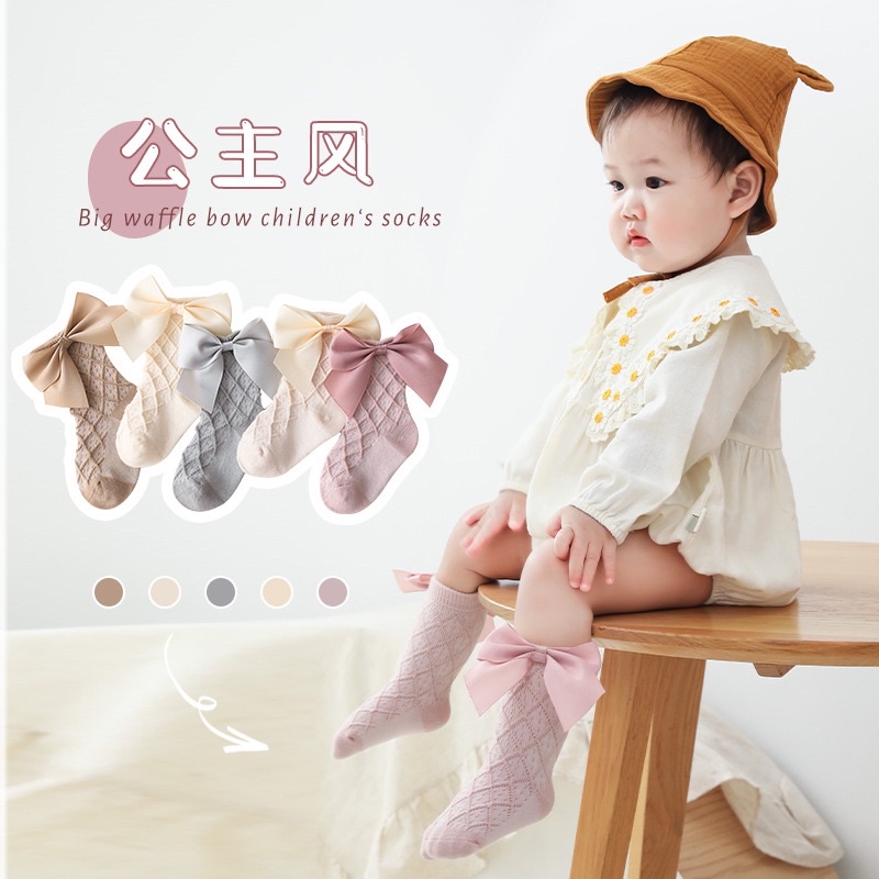 Bow baby socks kaos kaki bayi perempuan