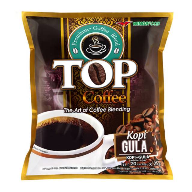 TOP Coffee Kopi + gula 25g Rentengan isi 12