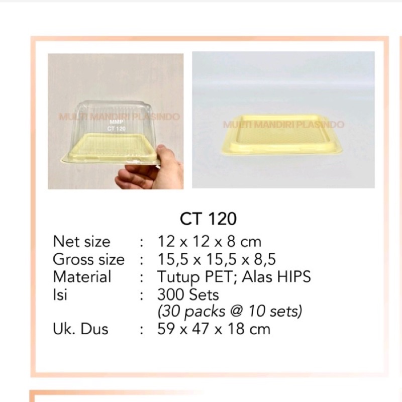 mika kue tart / mika tumpeng kotak isi 10set ct120 ct220 ct250 ct280 ct300
