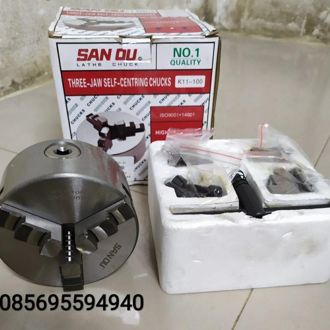 Chuck Bubut 4" 3 Jaw | Claw Bubut 3 Jaw | Catok Kepala Bubut 4 inch selalu promo