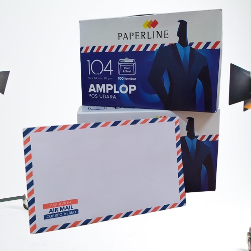 

AMPLOP PUTIH POLOS DAN AMPLOP PUTIH AIRMAIL PAPERLINE 104 1Pack isi 100lbr