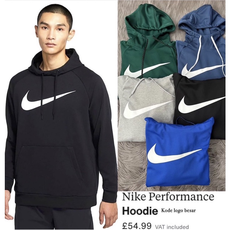 Sweater Training Performance Hoodie Dry Fit Big Swoosh Branded Sisa Ekspor Original Harga Termurah