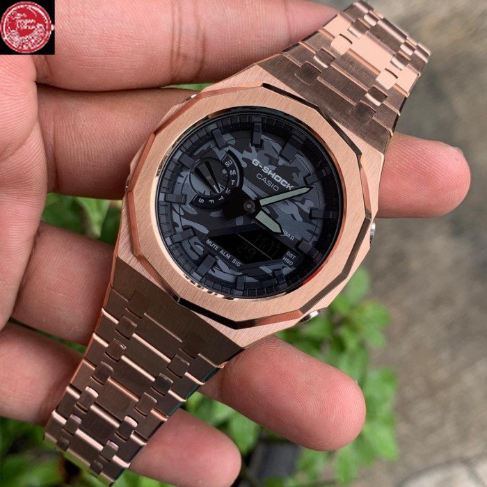 Jam G-Shock GShock GA-2100 GA2100 Original CA-8ADR Rosegold Steel Gen5