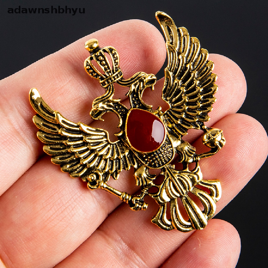 Adawnshbhyu Retro Wing Metal Pin Vintage Eagle Lencana Bros Mahkota Kerah Pin Pria Aksesori ID