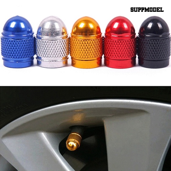 [Dekorasi] 4pcs Tutup Katup Anti Debu Untuk Mobil Sepeda Cycle Truck Aluminium Tyre Air Port Cover