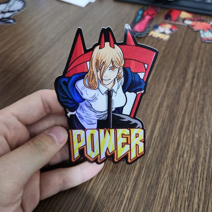 

Sticker Hologram Anime Besar - PSH1305 - Chainsaw Man - Power