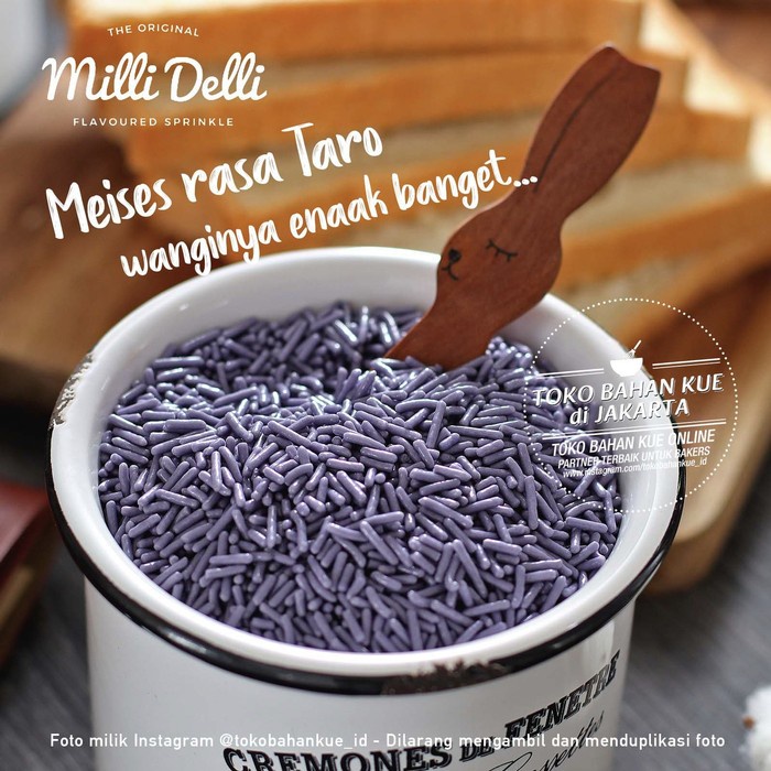 

Milli Delli Meises TARO 1kg Meses Ungu Chocorice Sprinkle Premium