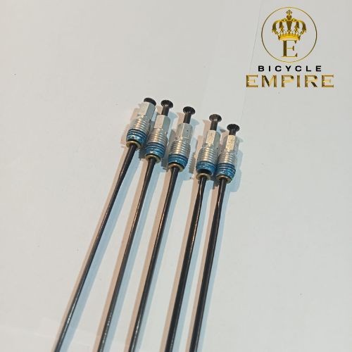 Spoke Ruji Jari jari Shimano 307mm Jari jari Pipih Sepeda Hitam