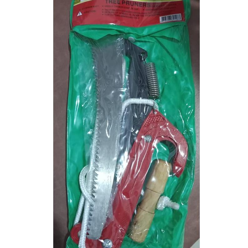 Model Baru  GERGAJI POTONG DAHAN DAN RANTING + TALI / TREE PRUNER / GUNTING RAMBUTAN/Tree Pruner Gun