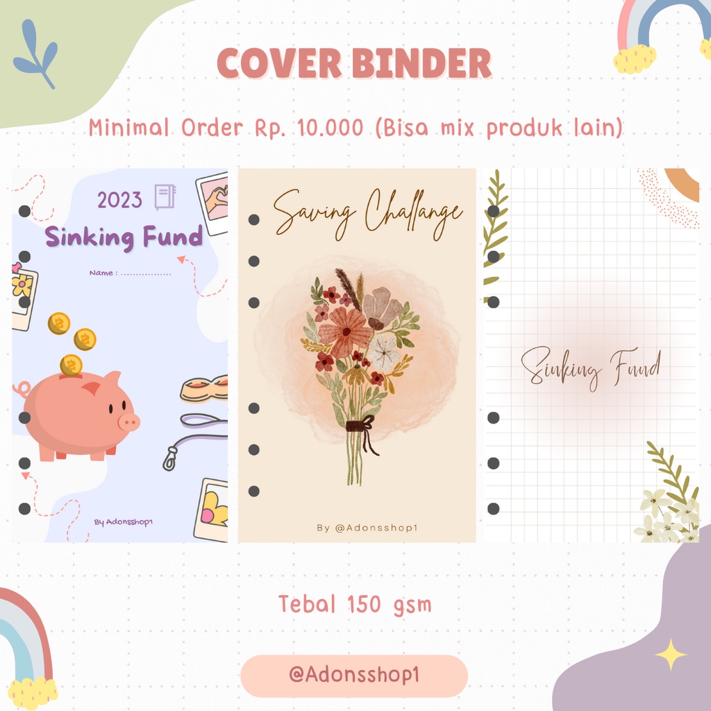 

Cover Binder Saving Challenge - Sinking Fund - Budgetting A6 A5