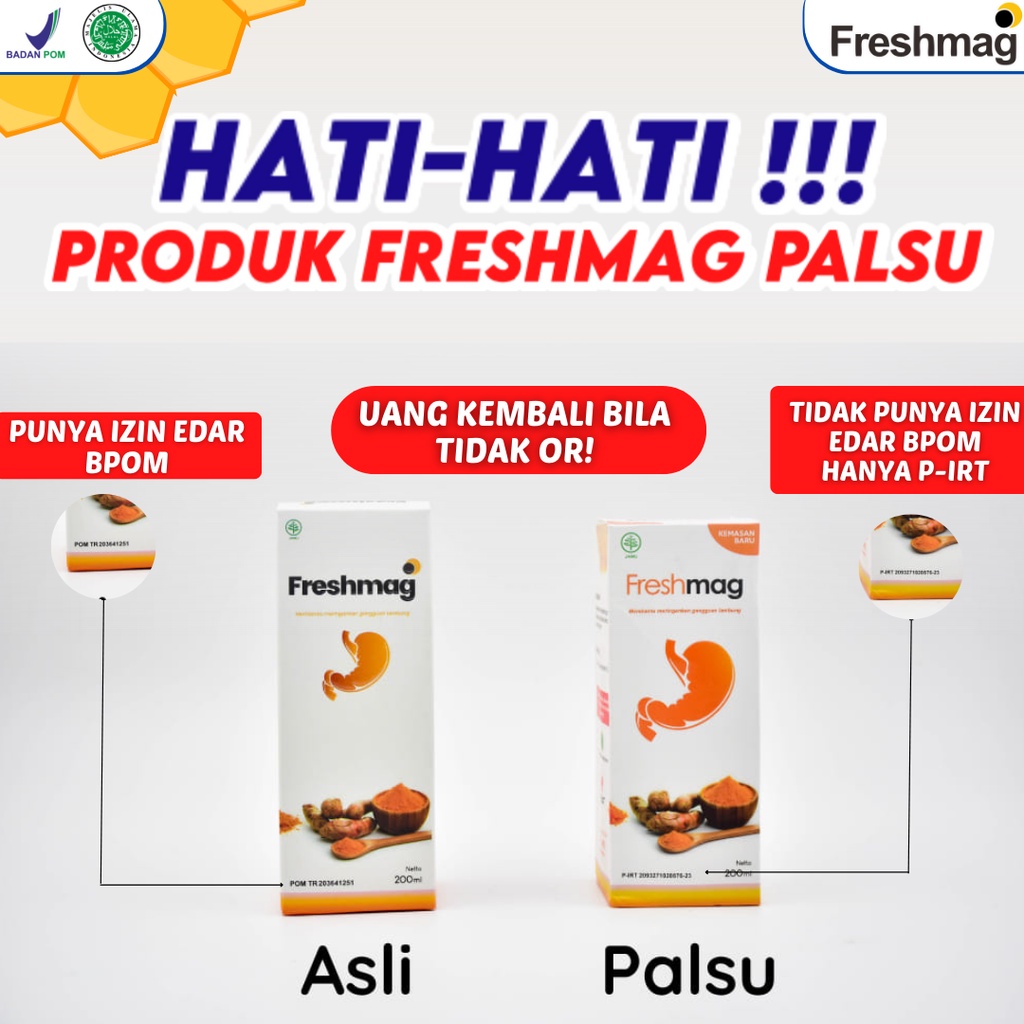 Paket 2 PROMO FRESHMAG - Madu Herbal Atasi Gerd Asam Lambung &amp; Maag Kronis Tingkatkan Nafsu Makan Freshmaag Fresh Maag Presmag