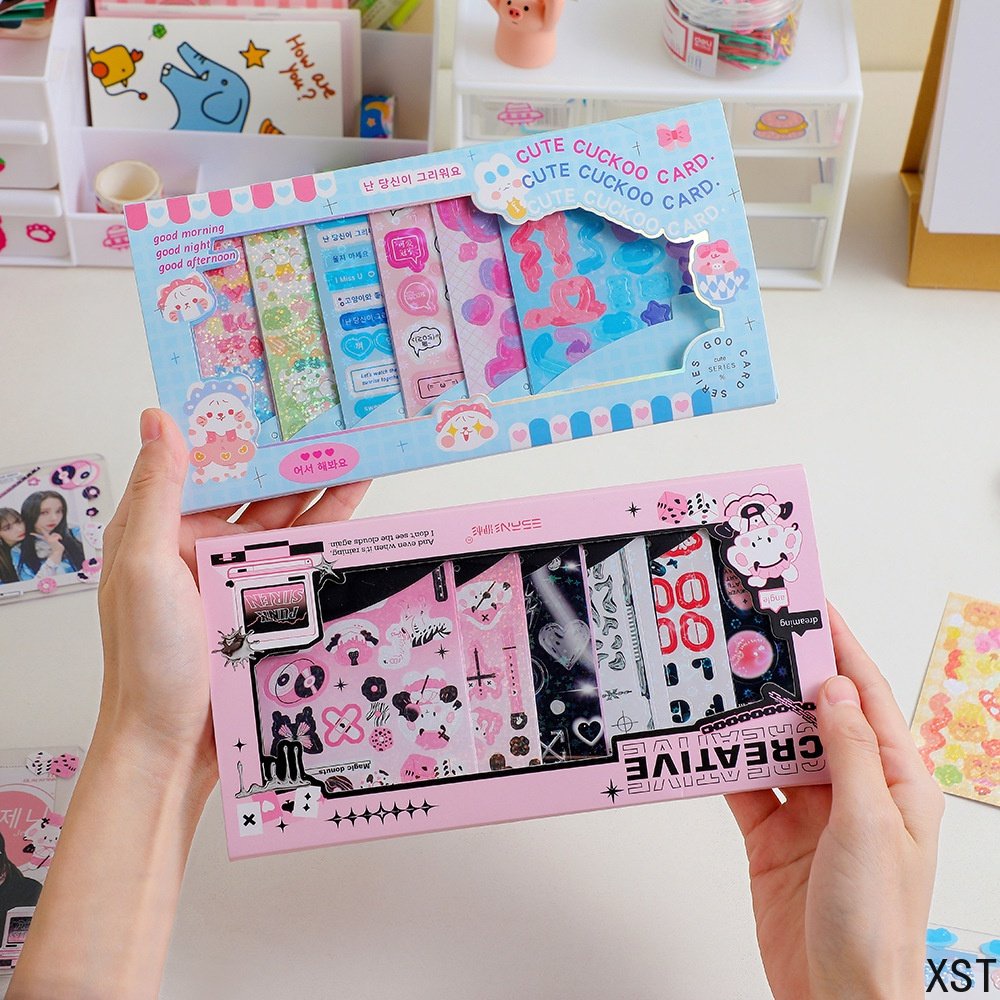 30 Pcs / Box Stiker Kartu Idol Goo Dengan Alat Pinset Foto Untuk Dekorasi