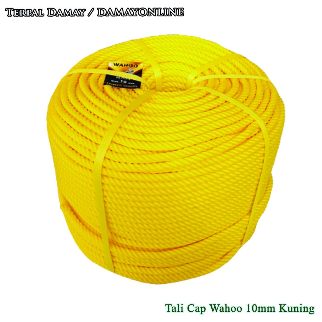 

Tali Tambang PE Cap Wahoo 10mm Kuning / Rol ( Harga Per Rol )